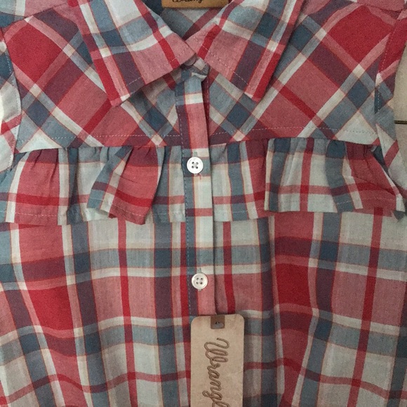 Wrangler girls button up sleeveless top - Picture 7 of 7